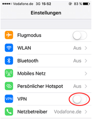 VPN-Taste-einschalten