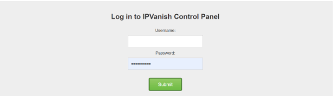 IPVanish-anmelden