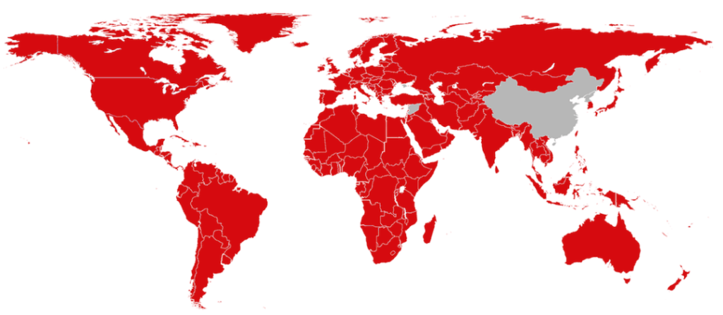 Netflix-Länder-Karte