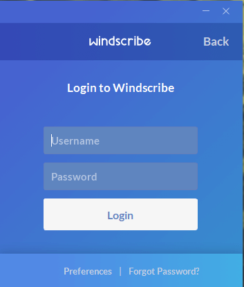 Windscribe-Login