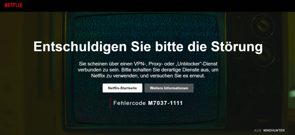 Netflix-VPN-Felhermeldung